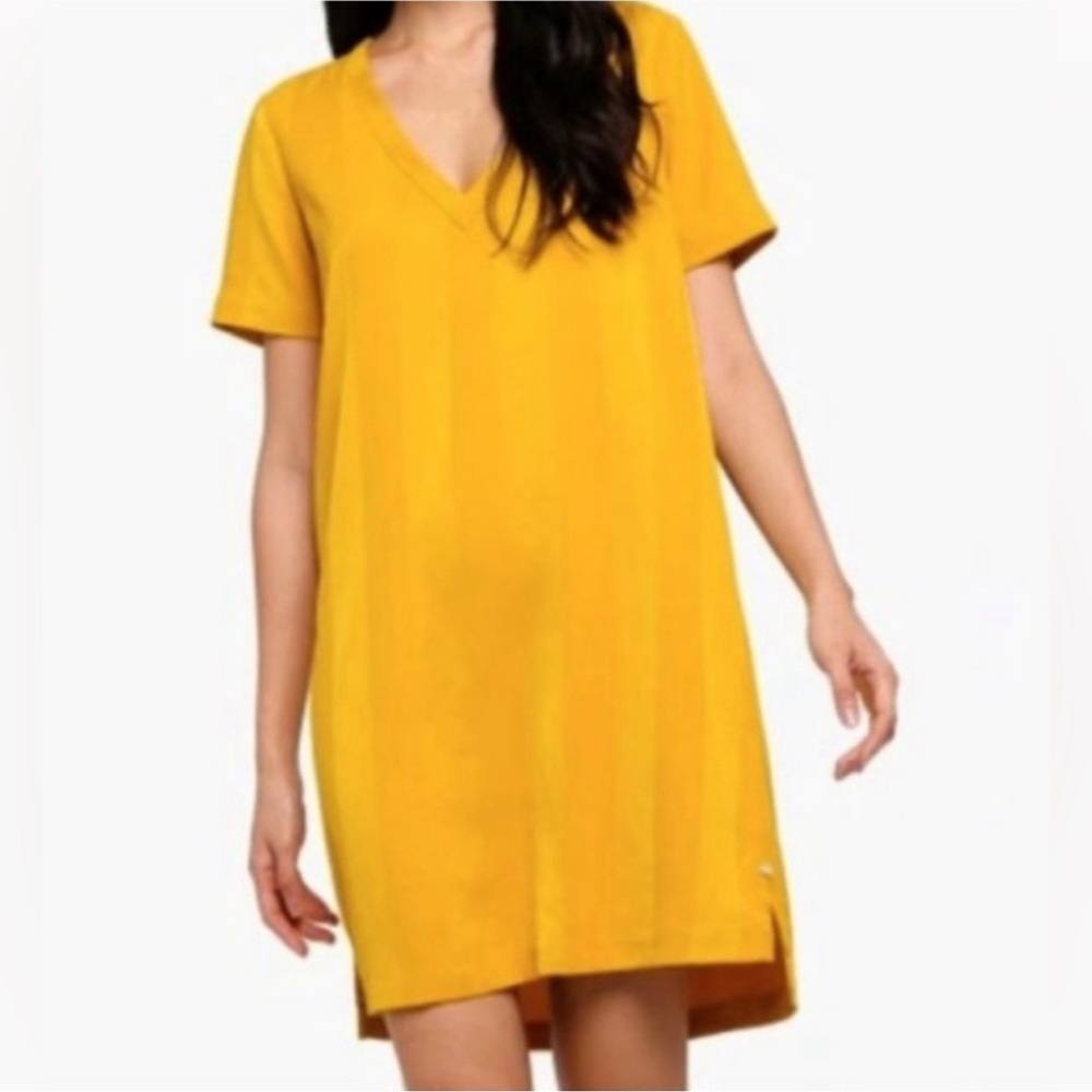 Scotch & Soda Gold Mustard Striped Shift Dress